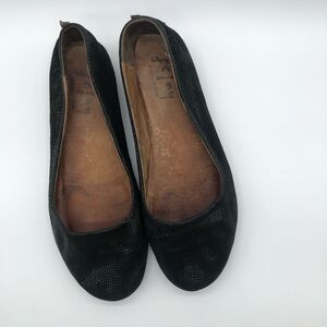 Fs/New York Glittery Black Flats sz9.5